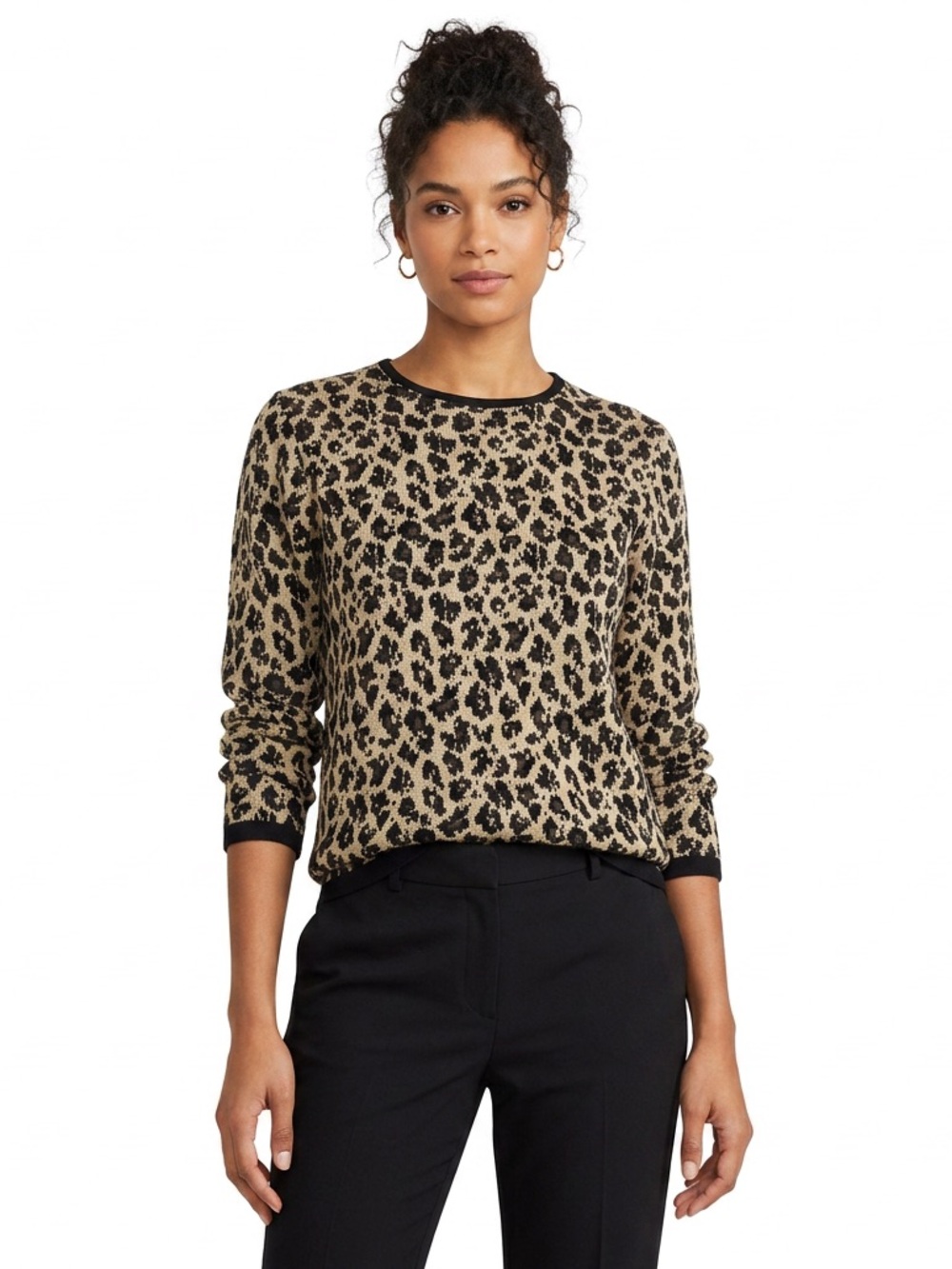 220 Hickory XL Leopard Animal Print Cheetah Sweater